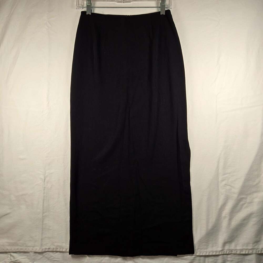 Old Navy Black Maxi Pencil Skirt Side Slit Size 4 Classic Versatile Basic